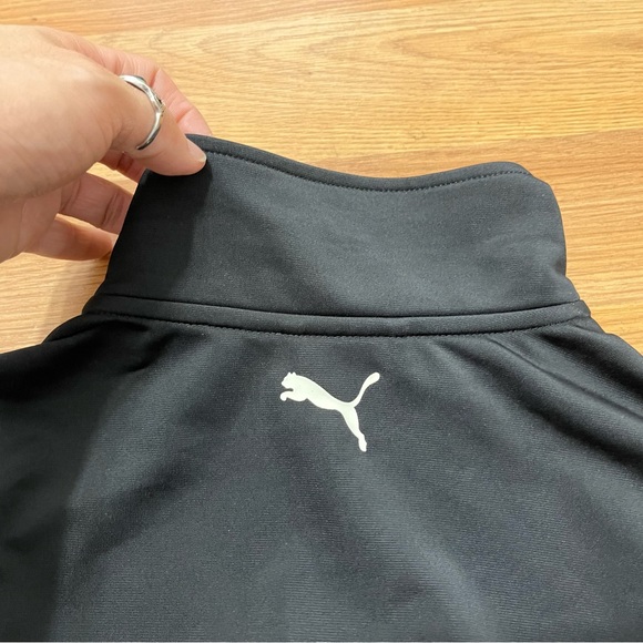 EUC Men’s Size Medium Puma Full Zip Tract Jacket With Logo Print In Black/White - Picture 9 of 12